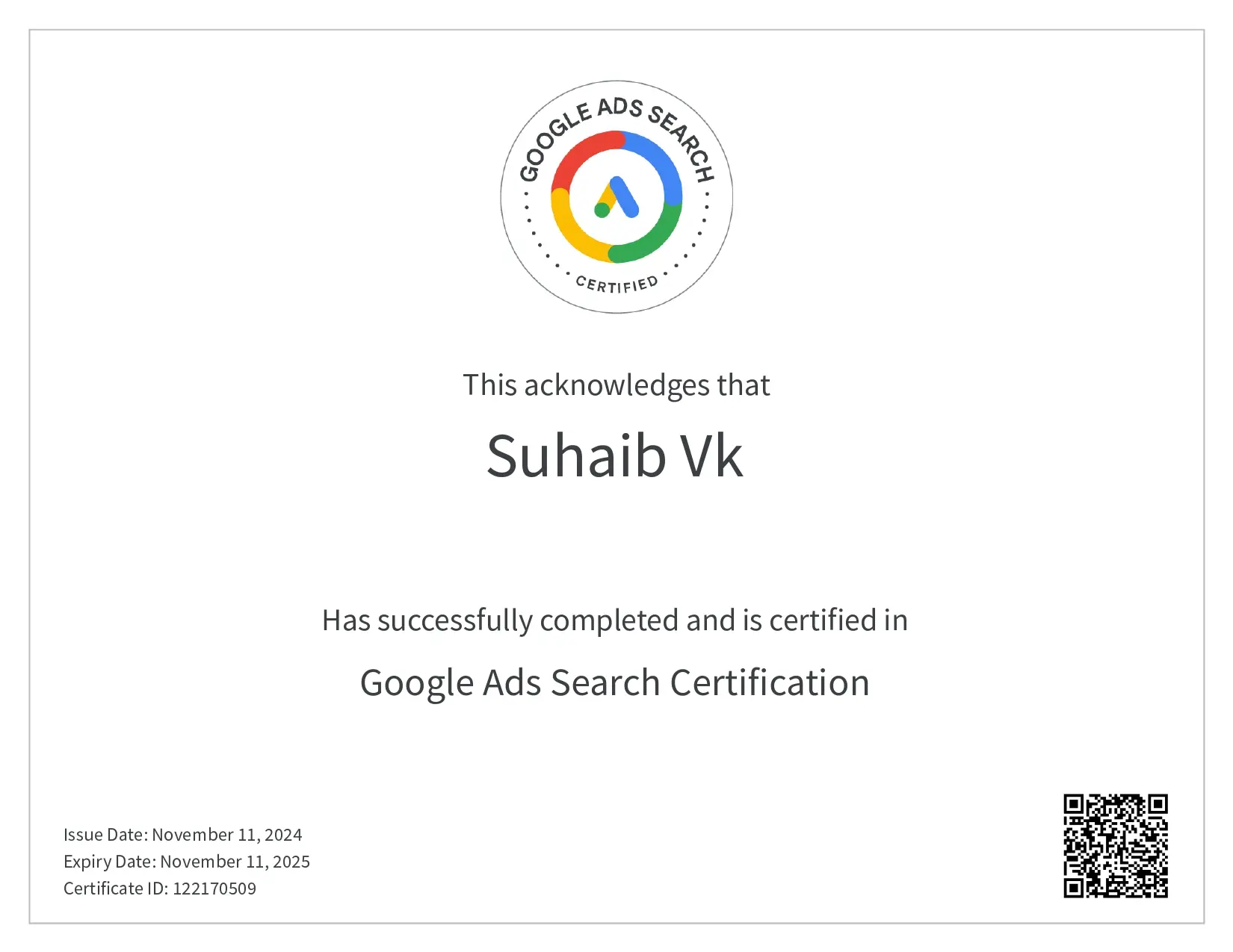 best freelance digital marketer in Palakkad Kerala- google ads search certification.